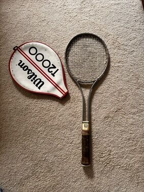 Wilson T2000 Tennis Racquet with Cover Classic Vintage Design